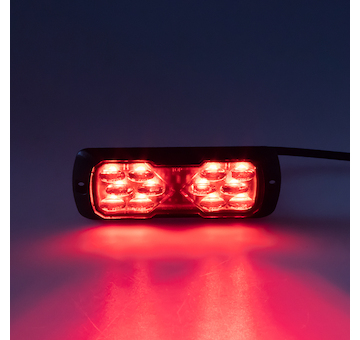 PROFI LED výstražné světlo 12-24V 11,5W červené ECE R65 114x44mm, STM 911-E31RED