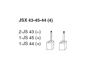 Sada uhlíků startéru - Fiat 83225822  GE JSX 43-45-44(4)
