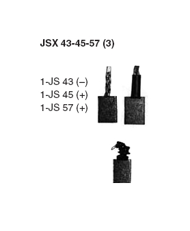 Sada uhlíků startéru - Fiat 83225822  GE JSX 43-45-57(3)