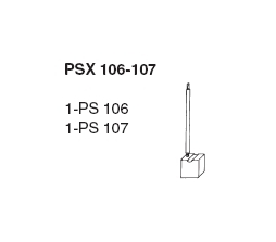 Sada uhlíků startéru  GE PSX 106-107