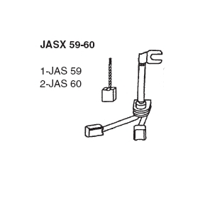 Sada uhlíků startéru - Hitachi 2114-73123  GE JASX 59-60