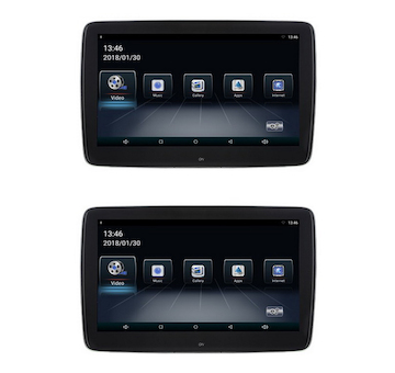 Set LCD monitorů 11,6 OS Android/USB/SD s držákem na opěrku pro Mercedes-Benz, STM DS-X116MC