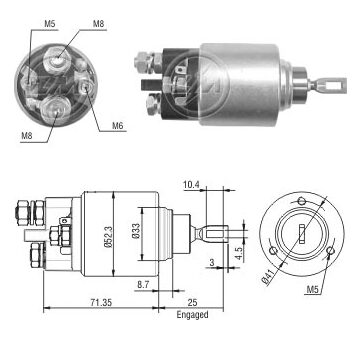 Spínač startéru - Bosch 2339304046 - originální díl