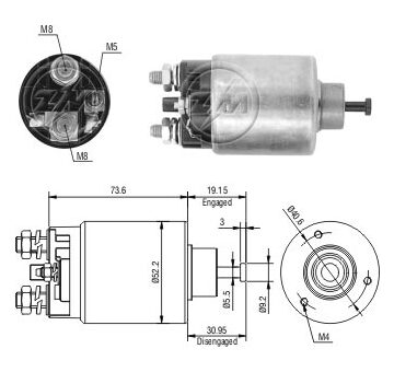 Spínač startéru Delco 1114587