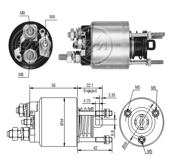 Spínač startéru Fiat 63111027