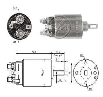 Spínač startéru Hitachi 2114-27006