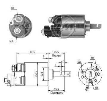 Spínač startéru Mitsuba SM402-07