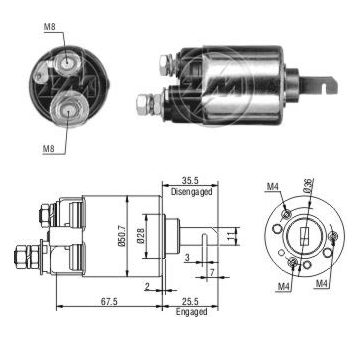 Spínač startéru RC - Mitsuba SM302-01