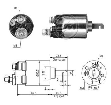 Spínač startéru RC - Mitsuba SM302-02