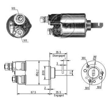 Spínač startéru RC - Mitsuba SM302-24