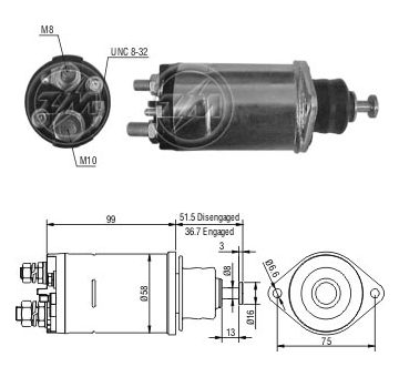 Spínač startéru RC - Nikko 0-47100-4390