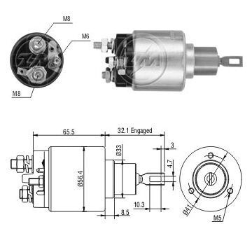 Spínač startéru 0001108003 Bosch 0331303048