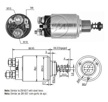 Spínač startéru ZM - Bosch 9000083065