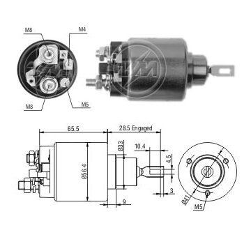 Spínač startéru ZM - Bosch 9330081047