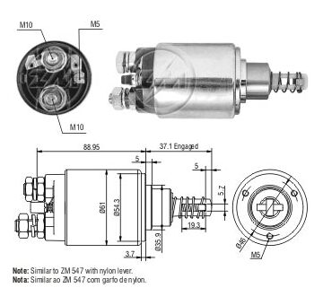 Spínač startéru ZM - Bosch 9331081045