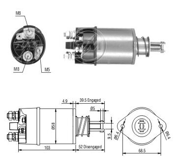 Spínač startéru ZM - Lucas Indiel 230274