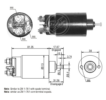 Spínač startéru ZM - Mazda