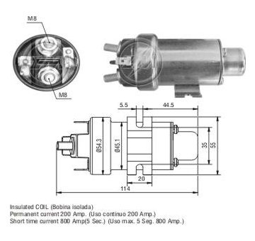 Spínač startéru ZM - universalní díl  RC 231808 ZM