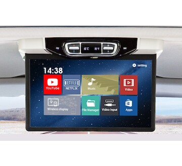 Stropní LCD monitor 15,6 šedý s OS. Android HDMI / USB, pro Mercedes-Benz V260, STM DS-157AMC