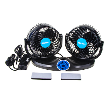 Ventilátor DUO na palubní desku 12V s ionizátorem, STM FA5112