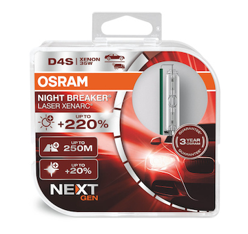 Xenonová výbojka D4S Osram Xenarc Night Breaker Laser +220% 12V 35W P32d-5 2ks