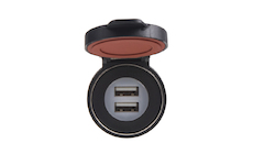 2x USB zásuvka s magnetem ve voděodolném držáku max 2x 2,4 A, STM 34557