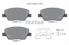 Sada brzdových destiček, kotoučová brzda Textar 2239701