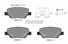 Sada brzdových destiček, kotoučová brzda Textar 2244901