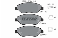 Sada brzdových destiček, kotoučová brzda Textar 2247601