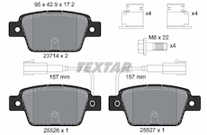 Sada brzdových destiček, kotoučová brzda Textar 2371403