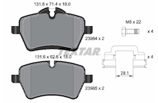 Sada brzdových destiček, kotoučová brzda Textar 2398404