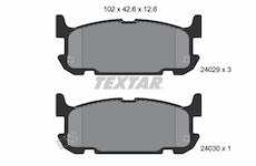Sada brzdových destiček, kotoučová brzda Textar 2402901