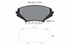 Sada brzdových destiček, kotoučová brzda Textar 2404201