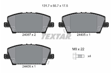 Sada brzdových destiček, kotoučová brzda Textar 2408701