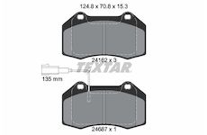 Sada brzdových destiček, kotoučová brzda Textar 2416202
