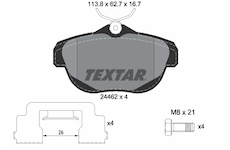 Sada brzdových destiček, kotoučová brzda Textar 2446201