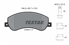 Sada brzdových destiček, kotoučová brzda Textar 2448404