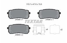 Sada brzdových destiček, kotoučová brzda Textar 2459904