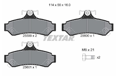 Sada brzdových destiček, kotoučová brzda Textar 2559901