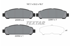 Sada brzdových destiček, kotoučová brzda Textar 2599901