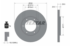Brzdový kotouč Textar 92035600