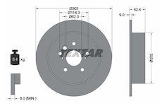 Brzdový kotouč Textar 92144103