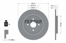 Brzdový kotouč Textar 92161903