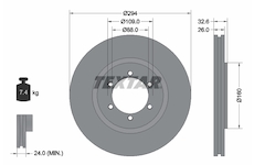 Brzdový kotouč Textar 92162600