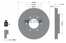 Brzdový kotouč Textar 92180203
