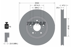 Brzdový kotouč Textar 92186503