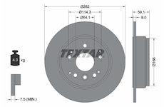 Brzdový kotouč Textar 92261703