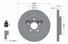 Brzdový kotouč Textar 92286903