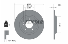 Brzdový kotouč Textar 92296303