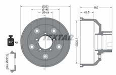 Brzdový buben Textar 94037200